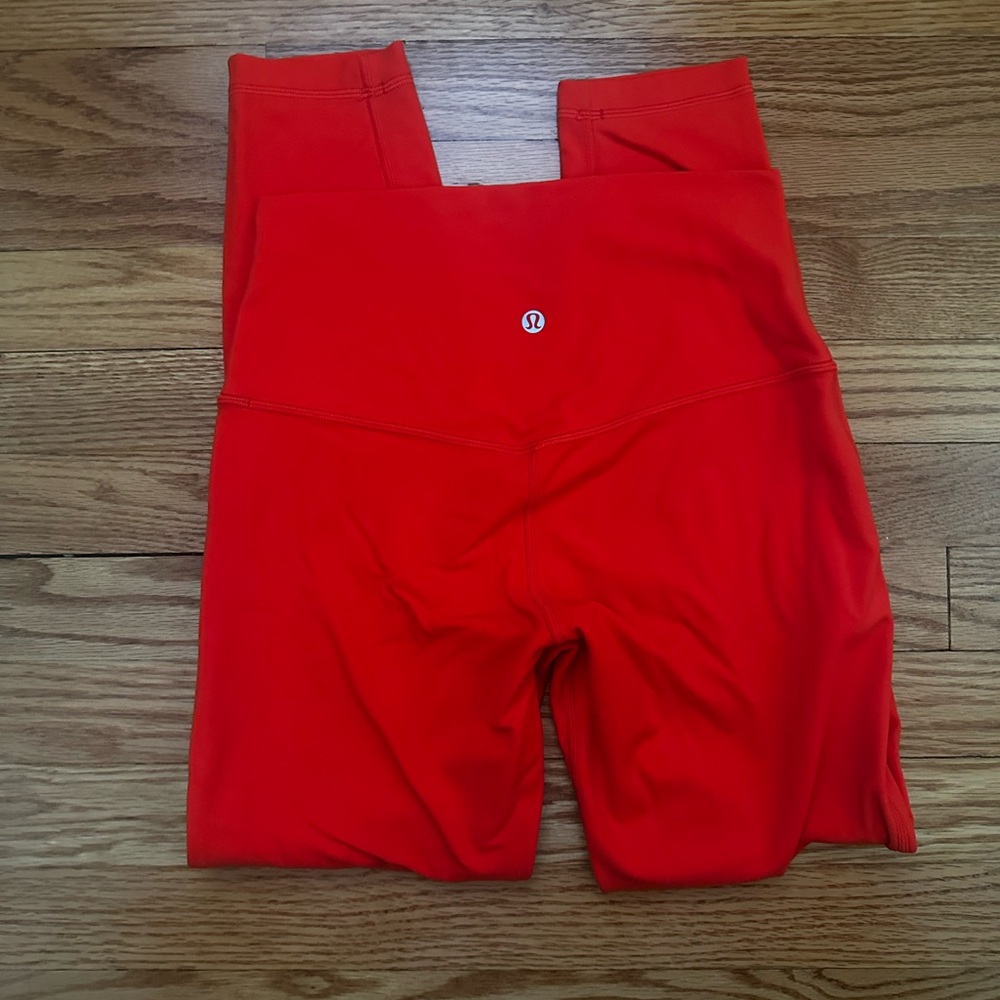 Orange Lululemon leggings size 6